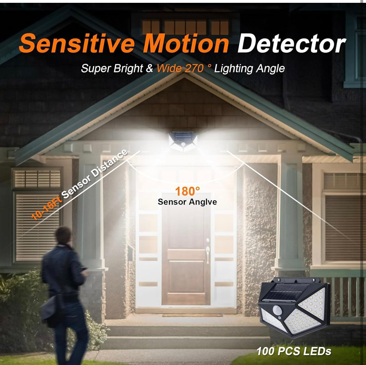𝟏𝟎𝟎 𝐋𝐄𝐃 𝐌𝐨𝐭𝐢𝐨𝐧 𝐬𝐞𝐧𝐬𝐨𝐫 𝐬𝐨𝐥𝐚𝐫 𝐥𝐢𝐠𝐡𝐭𝐬